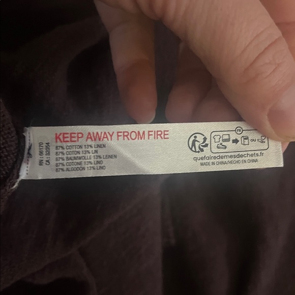 FP Beach Brown Turtleneck Midi Cotton Linen Oversized Sweater Dress Medium - Picture 10 of 10